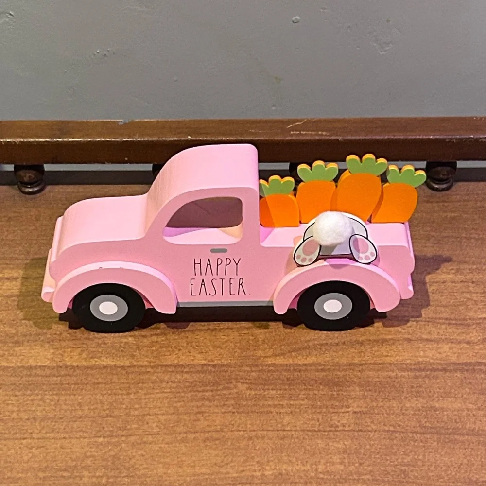 Rae Dunn Pink Happy Easter Truck NWTS